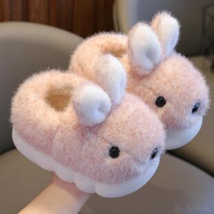 儿童棉拖鞋秋冬季安可拉红厚底新中式男女童可爱居家卡通时尚棉鞋