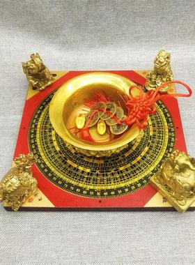 黄铜五行大阵风水摆件开运聚财阵开运旺财阵聚宝盆吉象葫芦四神兽