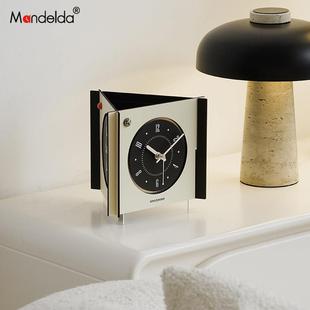 满得达北欧风创意摆台式 饰品 家用钟表座钟客厅大时钟桌面摆件装