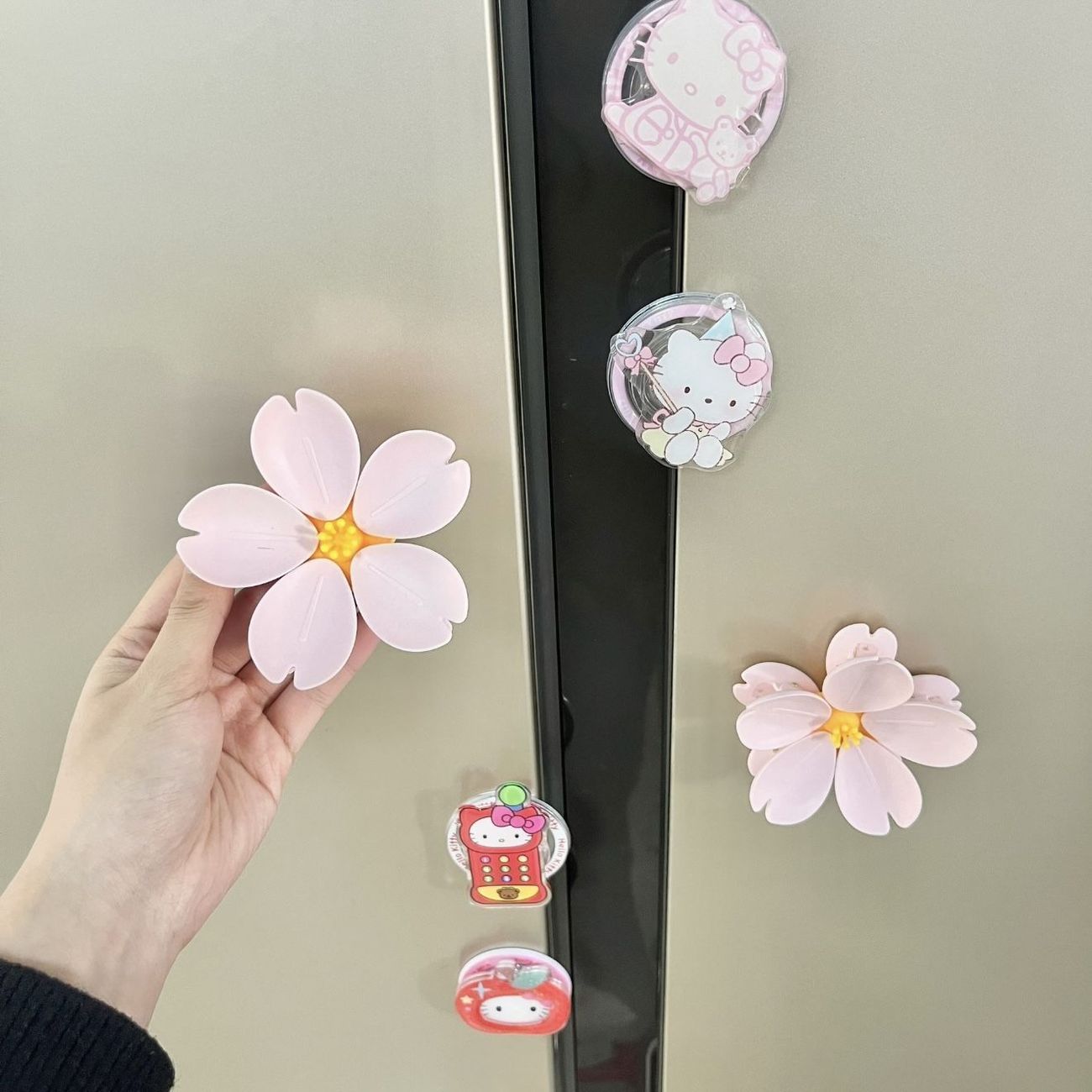 樱花磁吸封口夹3D立体