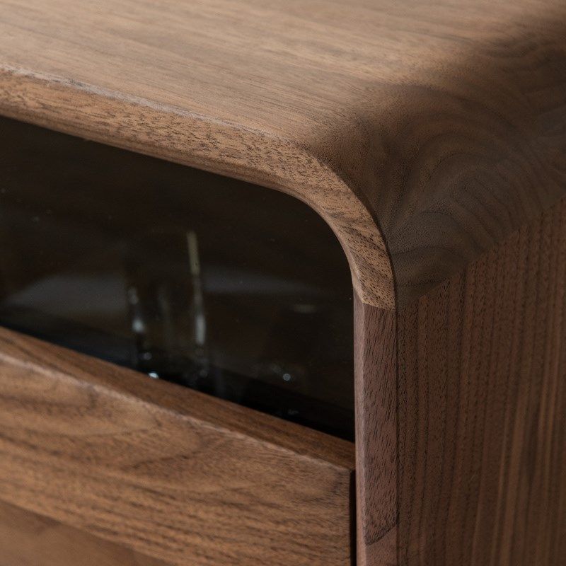 北美胡桃木茶几白蜡木客厅家用小户型茶桌中古侘寂风现代简约茶几