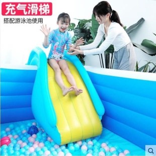 充气滑梯儿童游泳池小孩玩具滑户外搭配室内乐园家用大型可水池堡