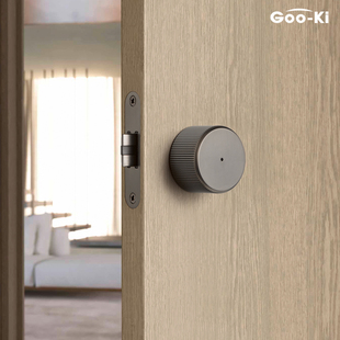 格奥琦罗口溢出重新定义卧室门双面锁中古风旋钮无钥匙两面锁