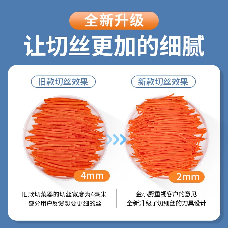 金小厨切菜神器多功能新款家用柠檬切片刨丝器厨房土豆切丝神器