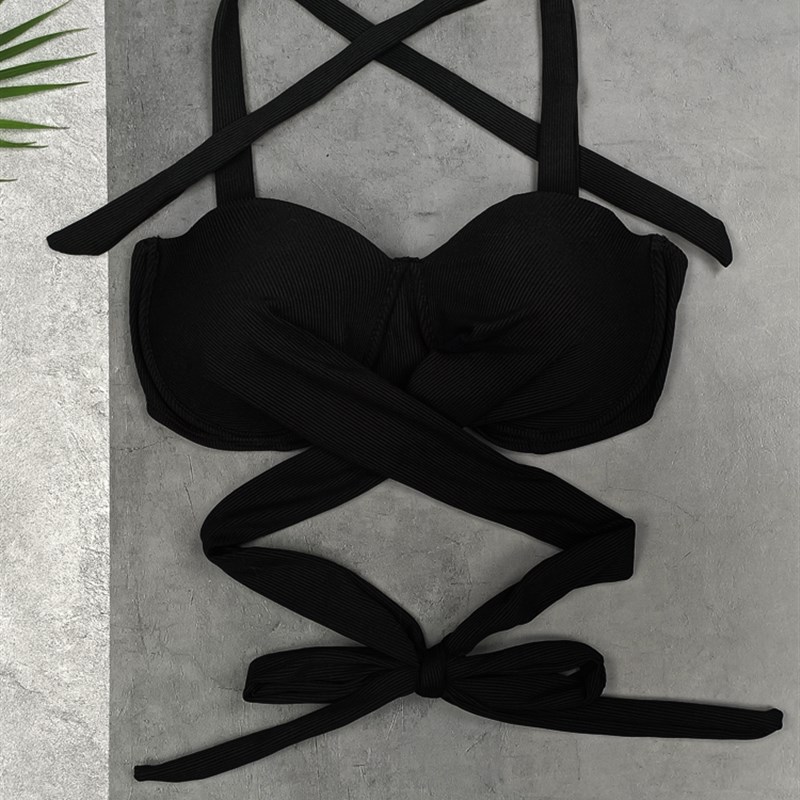 性感钢托新款遮肉大胸分体两件套高腰裙式保守遮肉女泳衣DEFG罩杯