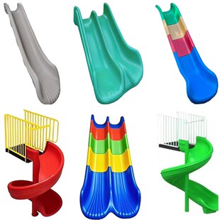 幼儿园定制室内室外儿童塑料滑滑梯滑道单双拼接螺旋型滑桶配件