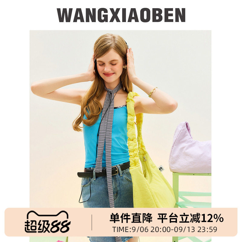 WANGXIAOBEN糖果色单肩斜挎包图片