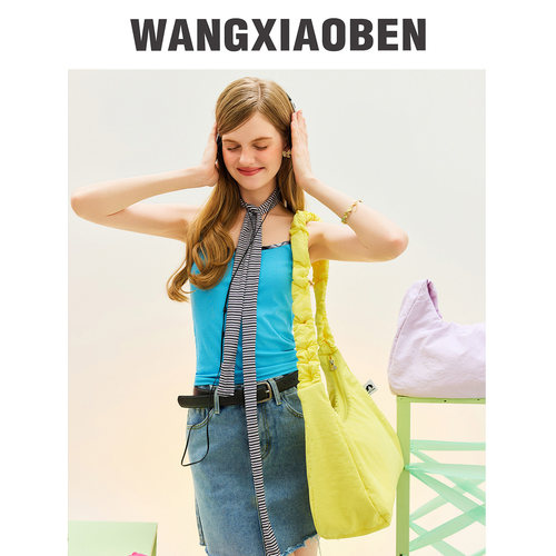 WANGXIAOBEN糖果色单肩斜挎包