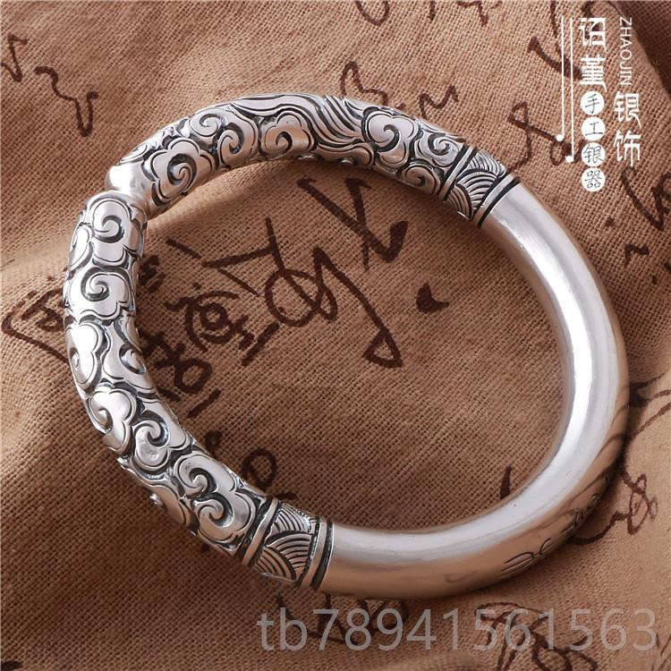 高档天齐大圣紧箍咒侣定海神针纯银如意箍棒情手镯999足金银手工