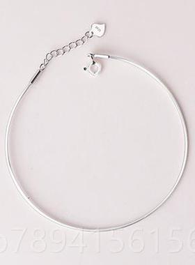 高档S925螺纯银丝手镯空托女diy串珠旋手链可串空珠子珍珠穿螺圆