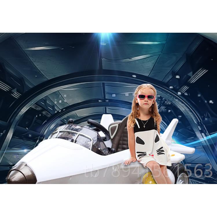 高档贝瑞佳飞机新款车儿大电动四轮玩具车遥童控飞机广场型出租电