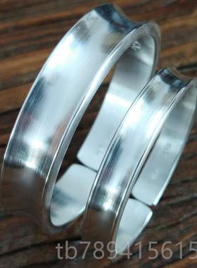 高档云南银饰手工光面纯银手9凹面镯手99足银手镯男女镯款儿童银