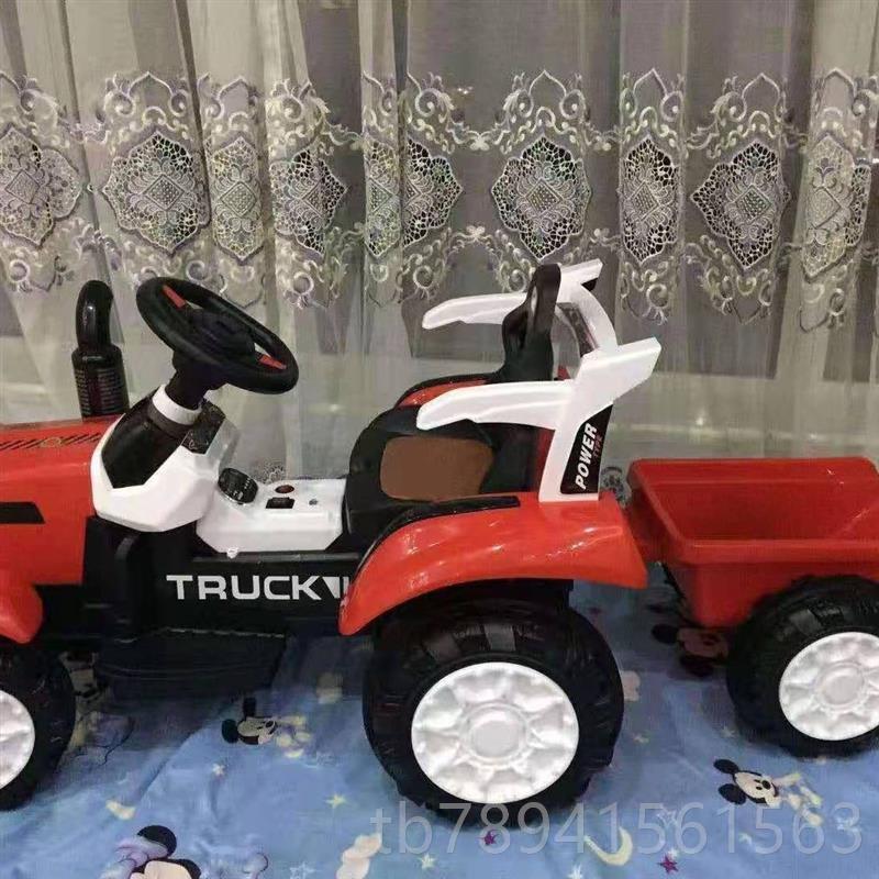 高档宝童儿四轮电动拖拉机玩具车2-8岁宝坐人带斗可充电可玩具车