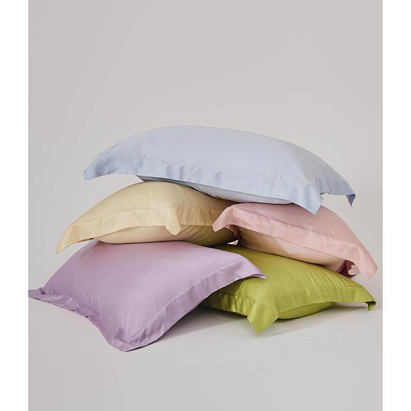 纯色百搭60支兰精天丝单人枕套 春夏凉感家用枕头芯套一对48x74cm
