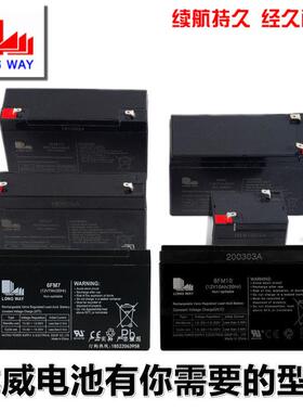 LONGWAY龙威电瓶3FM/6FM4.5/6V4.5a12v7Ah9a12a14AhUPS电源蓄电池