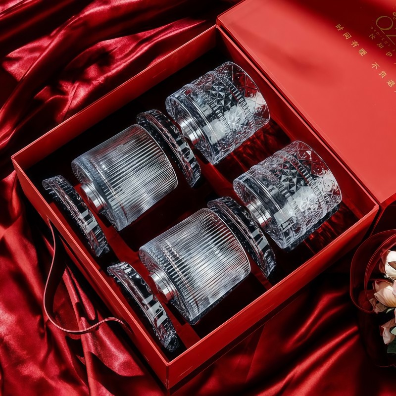 轻奢水晶玻璃旋转杯威士忌杯礼盒套装高档情侣杯洋酒杯新婚伴手礼,餐饮具,洋酒/威士忌杯,淘宝优惠券,粉丝福利购,淘宝优惠卷