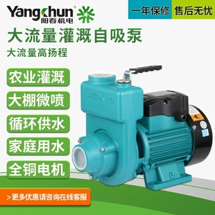 阳春水泵单相三相大流量离心清水自吸泵农用浇灌设备配套增压泵