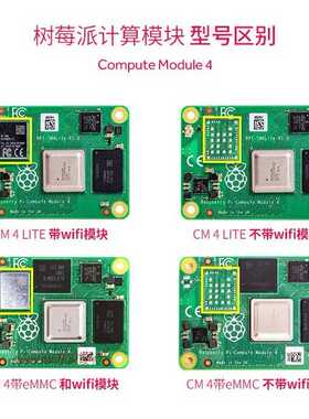 树莓派CM4核心板CM4102032 CM4102008 WiFi蓝牙2G运存8G EMMCM