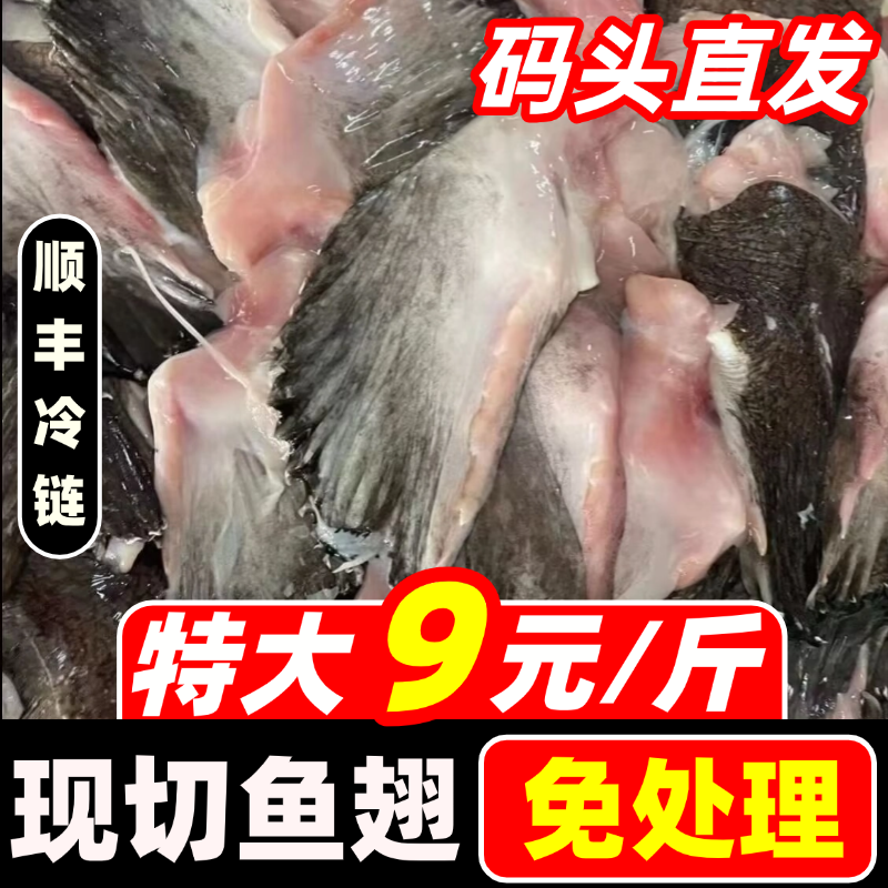 安康鱼翅新鲜鮟鱇鱼蛤蟆鱼魔鬼鱼翅大嘴灯笼鱼深海丑鱼翅海鲜水产