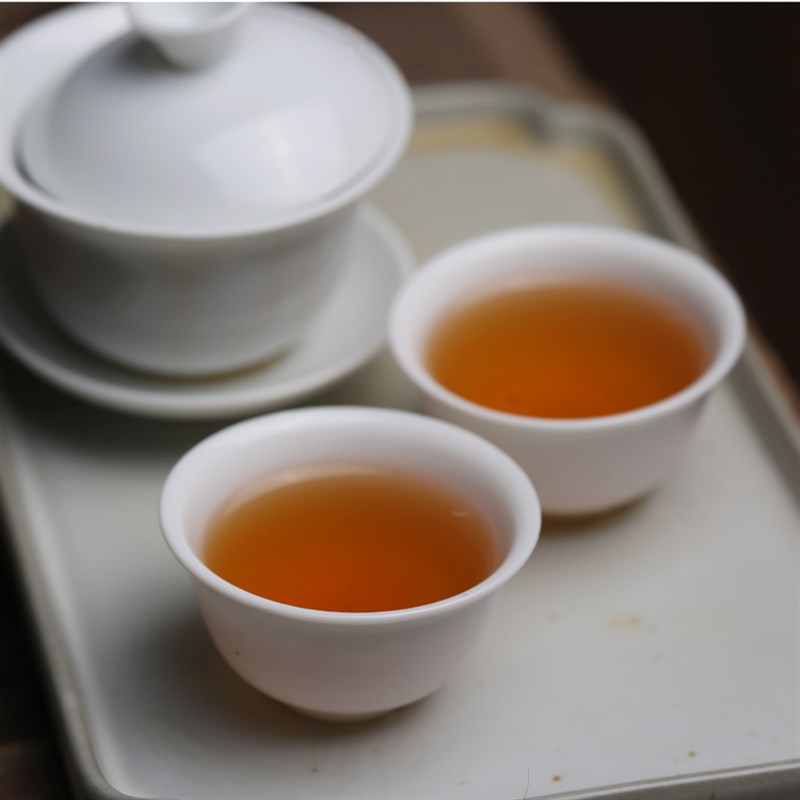 如合 白玉瓷迷你潮汕工夫茶盖碗 小号小巧两杯旅行高温陶瓷釉下彩