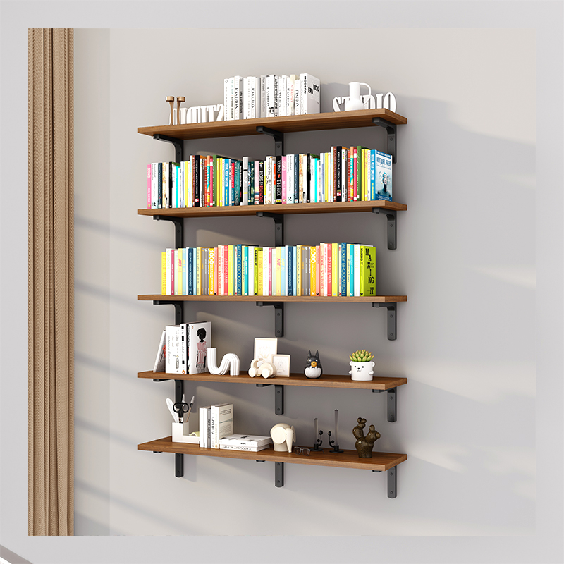 墙上置物架墙壁书架墙面一字隔板托架悬空定制展示架壁挂式陈列架