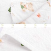 拉比浴巾男女宝宝婴儿纱布大毛巾洗澡巾夏天盖巾纯棉透气纱布被子