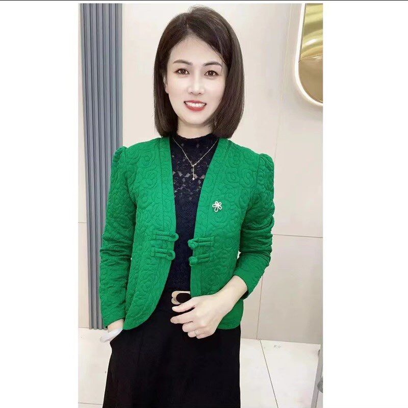 秋冬新款复古盘扣短款开衫披肩外套女士时尚洋气百搭旗袍外搭上衣