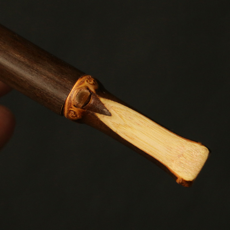 精品纯手工制作天然满钉紫竹根小烟嘴不过滤把玩小烟具烟斗粗细烟