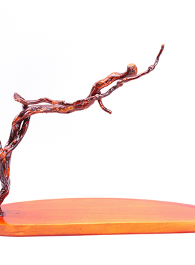 新中式禅意根雕工艺品风化木摆件茶室客厅电视柜玄关人物软装饰品