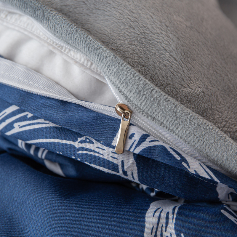 定做ab面一面纯棉加绒法兰绒被套6 7x7冬季单面珊瑚绒被罩单件润