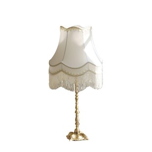 洛西可 红绿白色流苏复古法式美式黄铜装饰台灯客厅卧室床头台灯