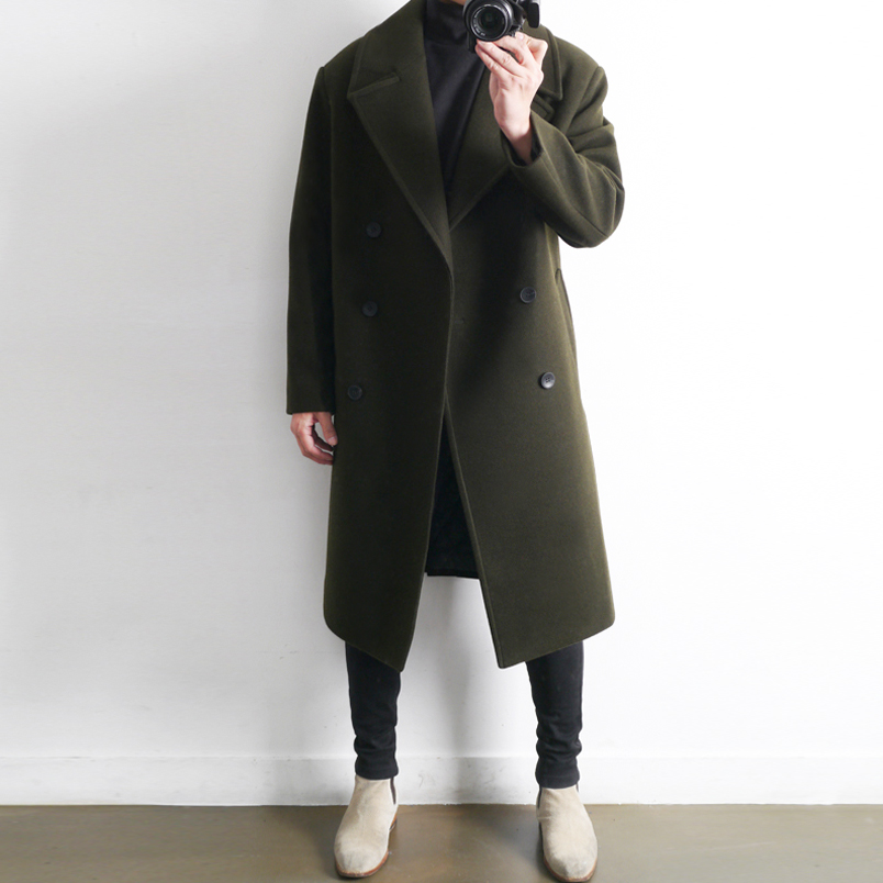 毛呢大衣男长版过膝冬季2021新品休闲商务羊毛呢子风衣英伦风外套