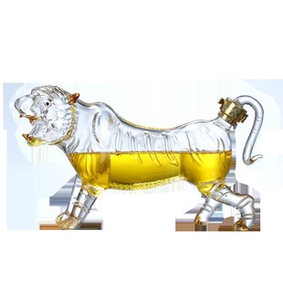 老虎酒瓶空瓶白酒高档加厚玻璃瓶生肖动物酒瓶虎王专用泡酒瓶定制