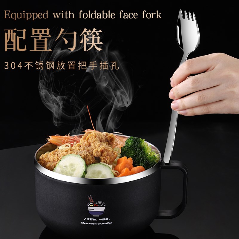 儿童保温饭盒学生专用保温碗带盖大人上班族不锈钢饭盆饭缸大容量