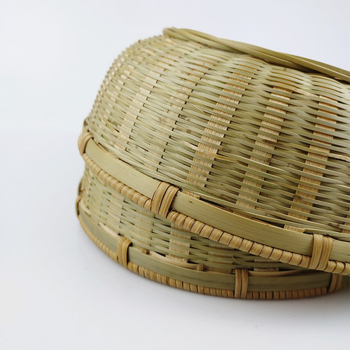 竹制品竹编篮手工农家圆簸箕家用水果馒头筐洗菜零食饼干收纳篮