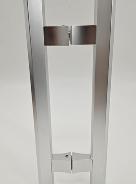 铝合金玻璃门把手有框推拉门拉手浴室门管形明装定制孔距简约黑色