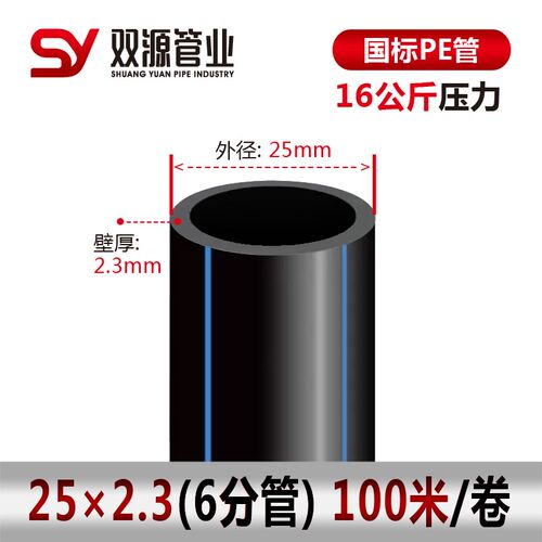 国标pe管自来水管20 25 32 40给水管饮用水硬管4分6分1寸2寸管子