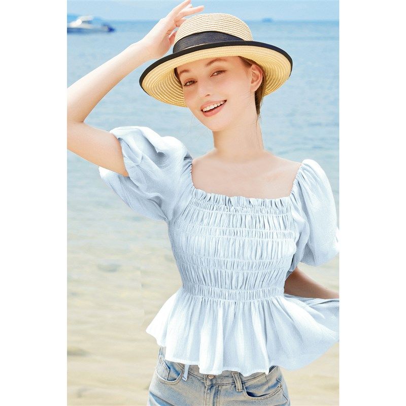 zk lin法式简约风浪漫掐腰小上衣女锁骨甜美雪纺衫独特别漂亮绝美,女装/女士精品,蕾丝衫/雪纺衫,淘宝优惠券,粉丝福利购,淘宝优惠卷