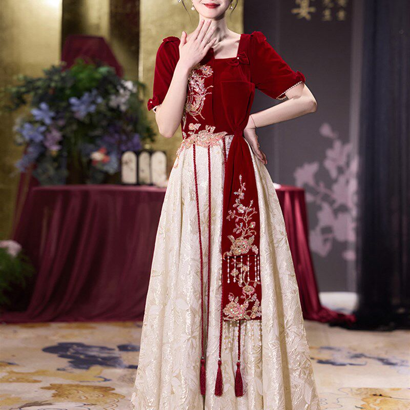 大码高端敬酒服2025新款胖mm显瘦服新娘高级感结婚订婚回门礼服女