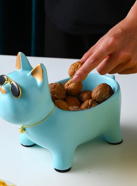 进门口放钥匙收纳摆件创意轻奢招财法斗玄关鞋柜电视柜家居装饰品