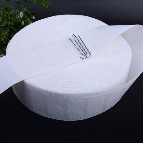 窗帘配件辅料/高密加厚挂钩窗帘棉布带防晒穿孔白布带