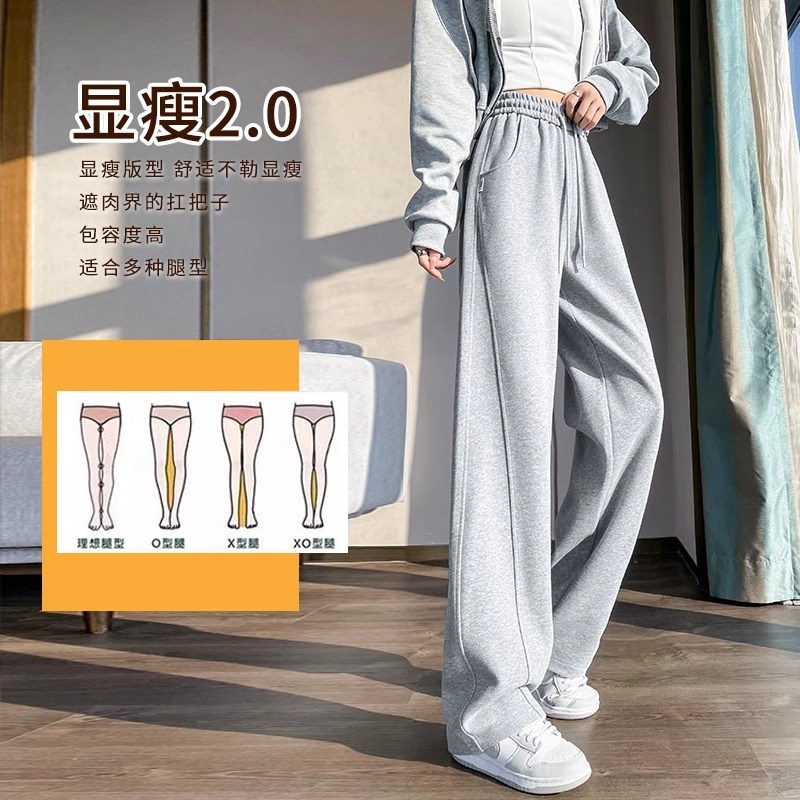 女童裤子春季2025新款女孩大童宽松阔腿裤儿童春秋装休闲直筒卫裤