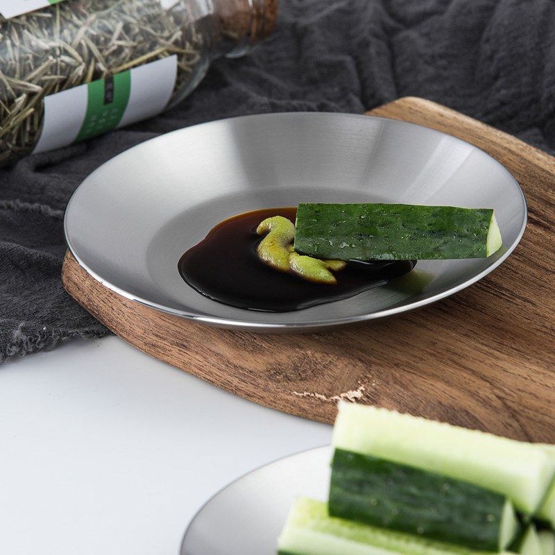 怪兽调料碟304不锈钢蘸料碟韩式调味小菜碟子火锅烤肉酱料味碟