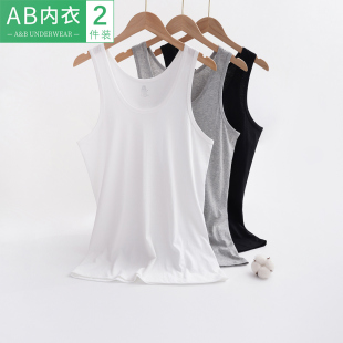 全棉短袖 纯棉背心夏季 汗衫 中老年宽松大码 ab老头衫 睡衣t恤衫 男士