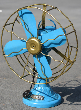 复古仿古铁皮中号电风扇模型服装店酒吧咖啡厅摆件装饰品摄影道具