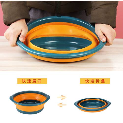 折叠开饵盆饵料盆便携式搓饵拉饵盘钓鱼散炮盆不沾饵鱼食盆和饵盒