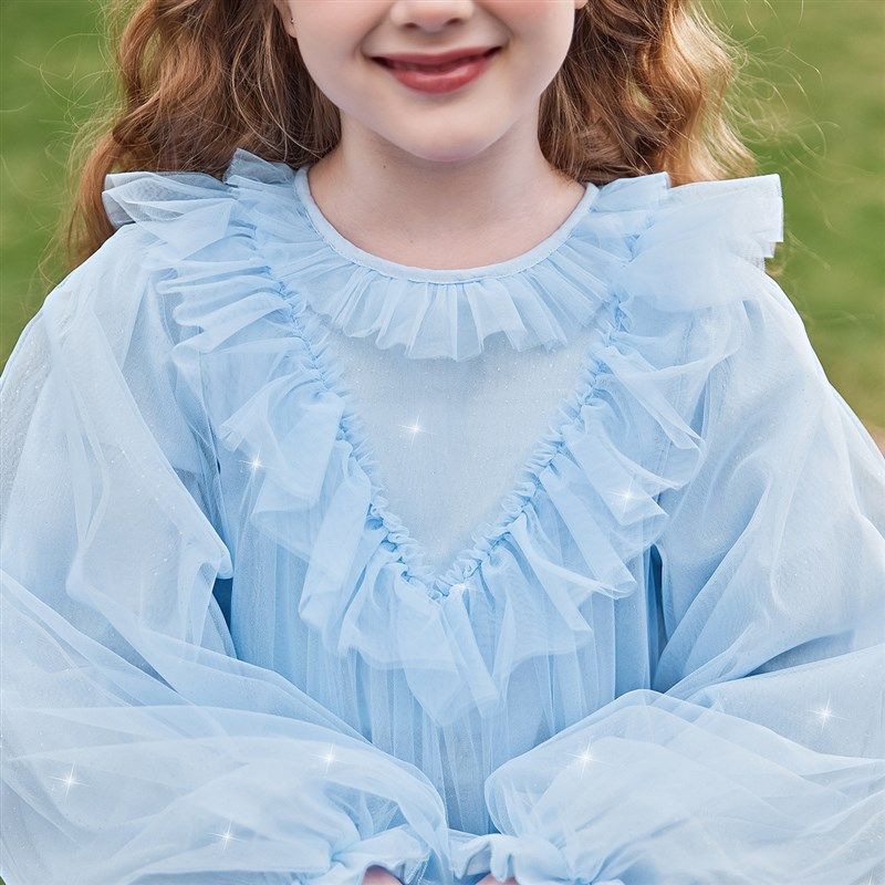 女童秋连衣裙公主裙新款女宝蝴蝶网纱裙甜美大童蓝色长袖儿童裙子,童装/婴儿装/亲子装,连衣裙,淘宝优惠券,粉丝福利购,淘宝优惠卷