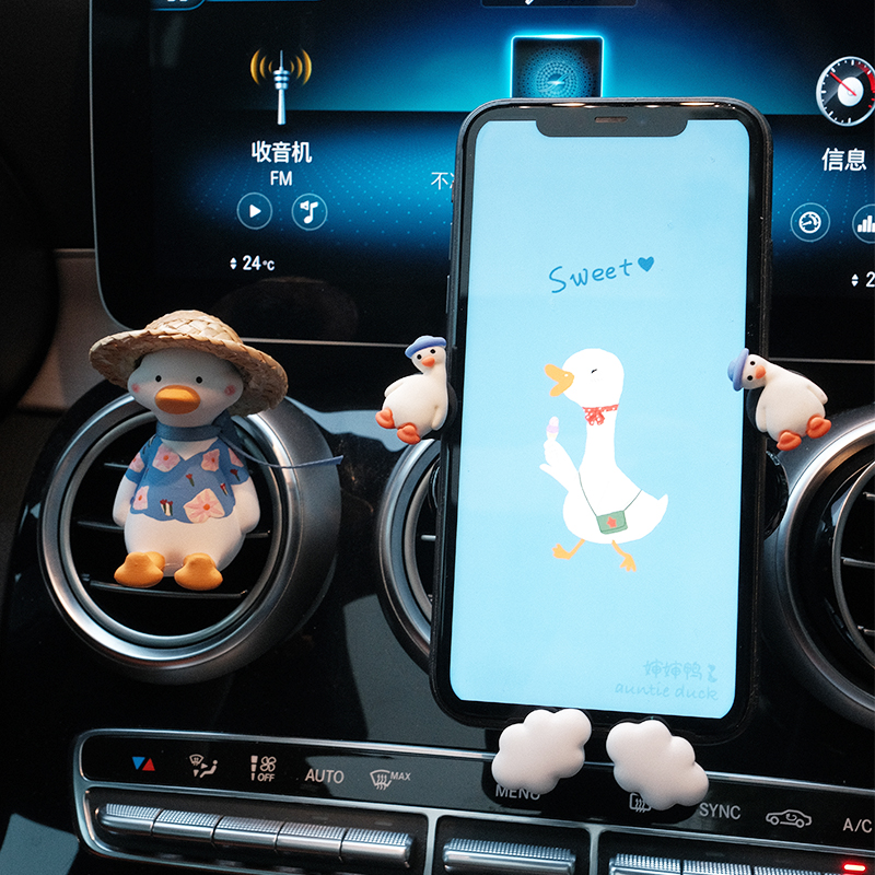 车载手机架网红卡通可爱汽车用支架导航车上支撑出风口通用型支架