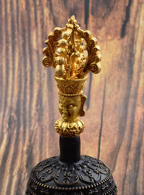 尼泊尔工艺五股铃杵纯铜法器藏传密宗修法五股金刚铃杵一套大中小