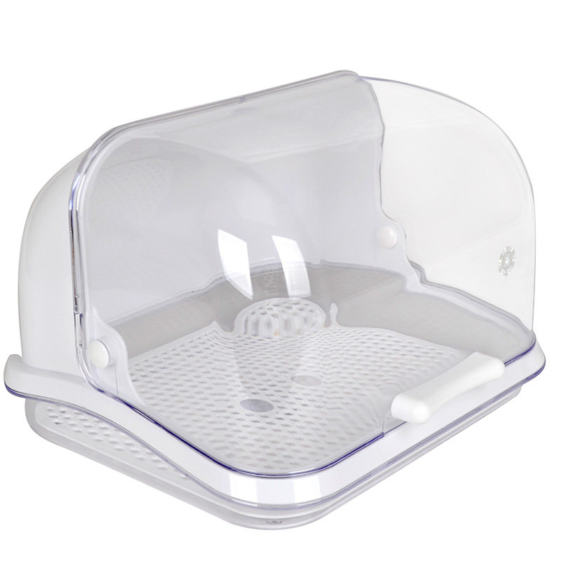 厨房水杯收纳架塑料带盖食品餐具收纳盒碗筷奶瓶沥水架水杯置物架